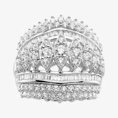 Fine Jewelry 2 Ct. T.w. Diamond 10k White Or Yellow Gold Cluster Ring