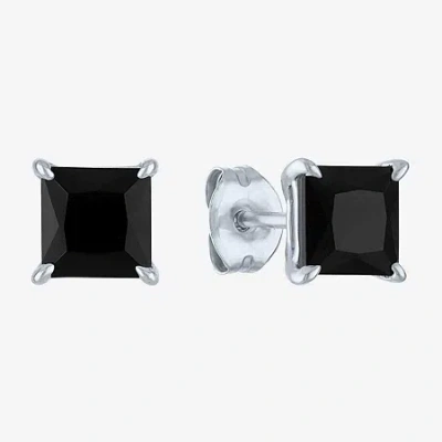 Fine Jewelry 2 Ct. T.w. Natural Black Diamond 10k White Gold 5mm Stud Earrings