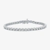 Fine Jewelry 2 Ct. T.w. Natural White Diamond 10k White Or Yellow Gold 7.5 Inch Tennis Bracelet In White