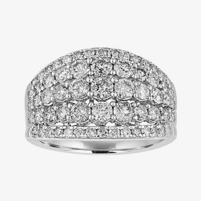 Fine Jewelry 2 Ct.t.w. Natural Diamond 14k White Gold Ring