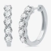 Fine Jewelry 2 Ct.t.w.certified (h-i / I1) Lab Grown Diamond 10k Or 14k White Or Yellow Gold 19mm Hoop Earrings In White