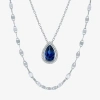 Fine Jewelry 2-pc.birthstone Necklace Set In Sterling Silver