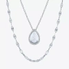 Fine Jewelry 2-pc.birthstone Necklace Set In Sterling Silver In Multi