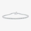 Fine Jewelry 3 Ct. T.w. Natural White Diamond 10k Or 14k White Or Yellow Gold 7.25 Inch Tennis Bracelet In White