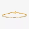 Fine Jewelry 3 Ct. T.w. Natural White Diamond 10k Or 14k White Or Yellow Gold 7.25 Inch Tennis Bracelet In Yellow