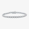 Fine Jewelry 3 Ct.t.w. Natural Diamond 10k Gold Tennis Bracelet In Transparent