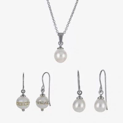 Fine Jewelry 3-pc. Cultured Freshwater Pearl Boxed Set In Transparent