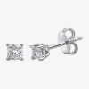 Fine Jewelry 3/8 Ct. T.w. Lab-grown (g / Si1-si2) Diamond Princess-cut Stud Earrings In 10k Or 14k Gold In White