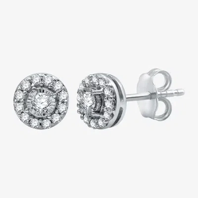 Fine Jewelry 3/8 Ct. T.w. Natural White Diamond 10k Gold 7.2mm Round Stud Earrings
