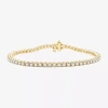 Fine Jewelry 4 Ct. T.w. Natural White Diamond 10k Or 14k White Or Yellow Gold 7.25 Inch Tennis Bracelet In Yellow
