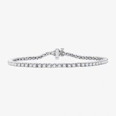 Fine Jewelry 4 Ct. T.w. Natural White Diamond 10k Or 14k White Or Yellow Gold 7.25 Inch Tennis Bracelet
