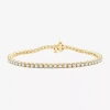 Fine Jewelry 4 Ct.t.w. (h-i / Si2-i1) Lab Grown White Diamond 10k Or 14k White Or Yellow Gold Tennis Bracelet In Yellow