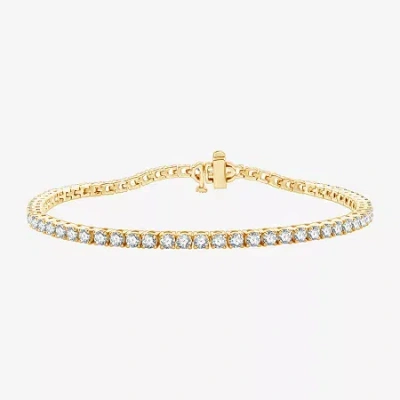 Fine Jewelry 4 Ct.t.w. (h-i / Si2-i1) Lab Grown White Diamond 10k Or 14k White Or Yellow Gold Tennis Bracelet