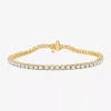Fine Jewelry 5 Ct. T.w. Lab-grown (g / Si1-si2) Diamond 10k Or 14k White Or Yellow Gold Tennis Bracelet In Yellow