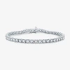 Fine Jewelry 5 Ct. T.w. Natural White Diamond 10k White Or Yellow Gold 7.5 Inch Tennis Bracelet In White