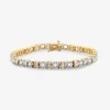 Fine Jewelry 5 Ct.t.w. Natural Diamond 10k Gold Tennis Bracelet In Transparent