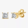 Fine Jewelry 5/8 Ct. T.w. Lab-grown (g / Si1-si2) Diamond Princess-cut Stud Earrings In 10k Or 14k Gold In Yellow