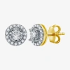 Fine Jewelry 5/8 Ct. T.w. Natural White Diamond 10k Gold Stud Earrings In Yellow