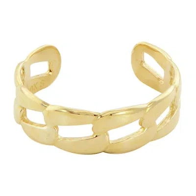 Fine Jewelry Adjustable 10k Gold Adjustable Toe Ring In Transparent