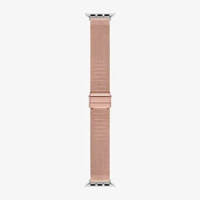 Fine Jewelry Apple Compatible Unisex Adult Rose Goldtone Watch Band Fmdjab017 In Transparent
