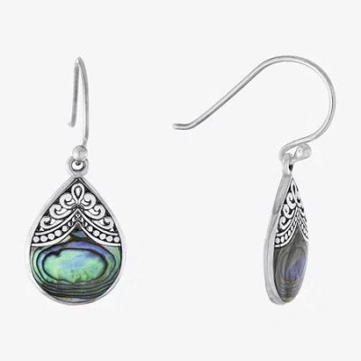 Fine Jewelry Bali Inspired Womens Abalone Sterling Silver Drop Earrings In Transparent