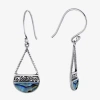 Fine Jewelry Bali Inspired Womens Abalone Sterling Silver Drop Earrings In Transparent