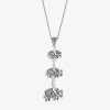 Fine Jewelry Bali Inspired Womens Sterling Silver 16 Inch Pendant Necklace In Transparent