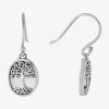 Fine Jewelry Bali Inspired Womens White Mother Of Pearl Sterling Silver Oval Drop Earrings In Transparent
