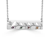 Fine Jewelry Bird Womens Multi Color 14k Gold Bar Rectangular 18 Inch Pendant Necklace In White