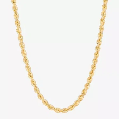 Fine Jewelry Bonded Brilliance Unisex Adult 20 Inch Rope Chain Necklace In Gold