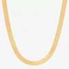 Fine Jewelry Bonded Brilliance Womens 14k Gold Over Silver 18 Inch Herringbone Chain Necklace In Yellow