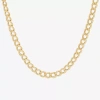 Fine Jewelry Bonded Brilliance Womens 14k Gold Over Silver 20 Inch Link Chain Necklace In Yellow