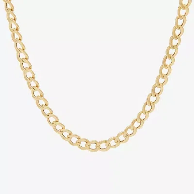 Fine Jewelry Bonded Brilliance Womens 14k Gold Over Silver 20 Inch Link Chain Necklace In Yellow