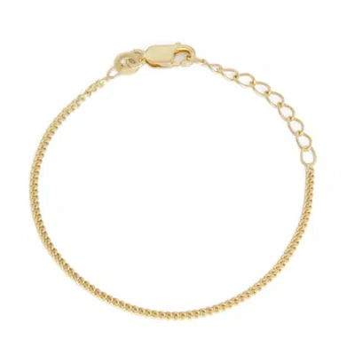 Fine Jewelry Kids' Children's 14k Yellow Gold Over Silver Curb Chain Bracelet