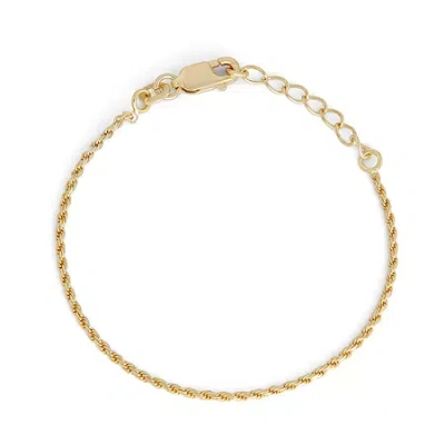 Fine Jewelry Kids' Children's 14k Yellow Gold Over Silver Rope Chain Bracelet