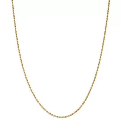 Fine Jewelry Kids' Children's 14k Yellow Gold Over Silver Rope Chain Necklace
