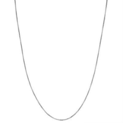 Fine Jewelry Kids' Children's Sterling Silver 15 Inch Box Chain Necklace In Metallic