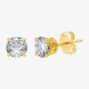 Fine Jewelry Classic Collection 1 Ct. T.w. Natural White Diamond 10k Gold 5.2mm Stud Earrings In Yellow