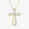 Fine Jewelry Cross (g-h In Yellow