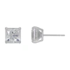 Fine Jewelry Cubic Zirconia 14k White Gold 8mm Stud Earrings In Transparent