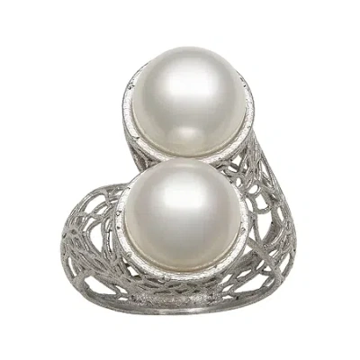 Fine Jewelry Cultured Freshwater Pearl Sterling Silver Ring In White