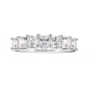 Fine Jewelry Diamonart Cubic Zirconia Sterling Silver 7-stone Ring In Silver