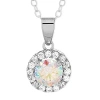 Fine Jewelry Diamonart Preciosa Aurora Borealis Womens 1 3/4 Ct. T.w. White Cubic Zirconia Sterling Silver Halo P In Transparent