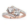 Fine Jewelry Diamonart Womens 2 1/5 Ct. T.w. White Cubic Zirconia 18k Rose Gold Over Silver Cocktail Ring In Gold