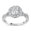 Fine Jewelry Diamonart Womens 3 1/2 Ct. T.w White Cubic Zirconia Sterling Silver Engagement Ring In Silver