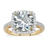 Fine Jewelry Diamonart Womens 4 1/4 Ct. T.w. White Cubic Zirconia 14k Gold Over Silver Cocktail Ring In Multi