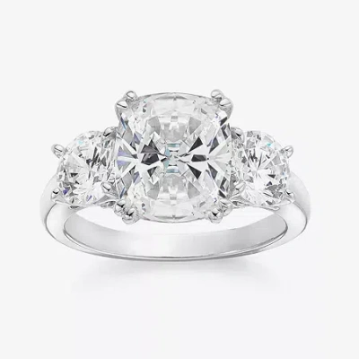 Fine Jewelry Diamonart Womens 5 3/4 Ct. T.w. White Cubic Zirconia Sterling Silver 3-stone Engagement Ring