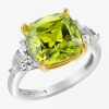 Fine Jewelry Diamonart Womens Green Cubic Zirconia Sterling Silver Engagement Ring In Transparent