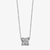 Fine Jewelry Diamond-accent 10k White Gold Square Necklace In Transparent