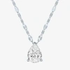Fine Jewelry Diamond Addiction E-f / Vs1-vs2 Womens 1 Ct. T.w. Lab Grown White Diamond 10k Gold Pear 18 Inch Pend In Gray